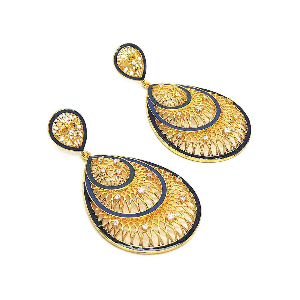 Divino Blue Snow Splash Danglers