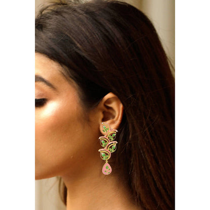 Divino Peach Lace Danglers
