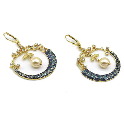 Divino Blue Slush Meenakari Danglers