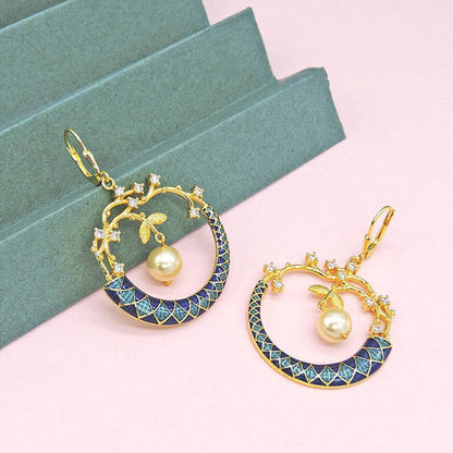 Divino Blue Slush Meenakari Danglers