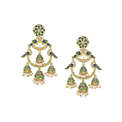 Divino Sassy Summer Multi-Color Chandbali Earrings