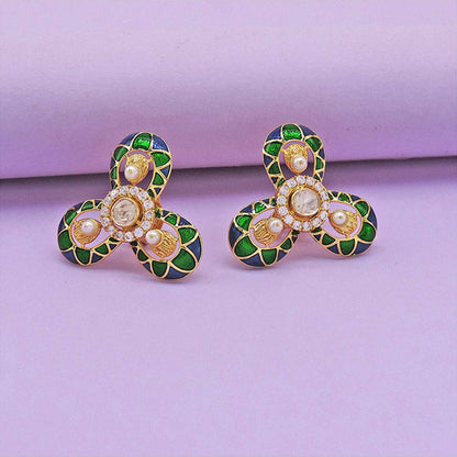 Divino Stylish Soul Green & Blue Studs