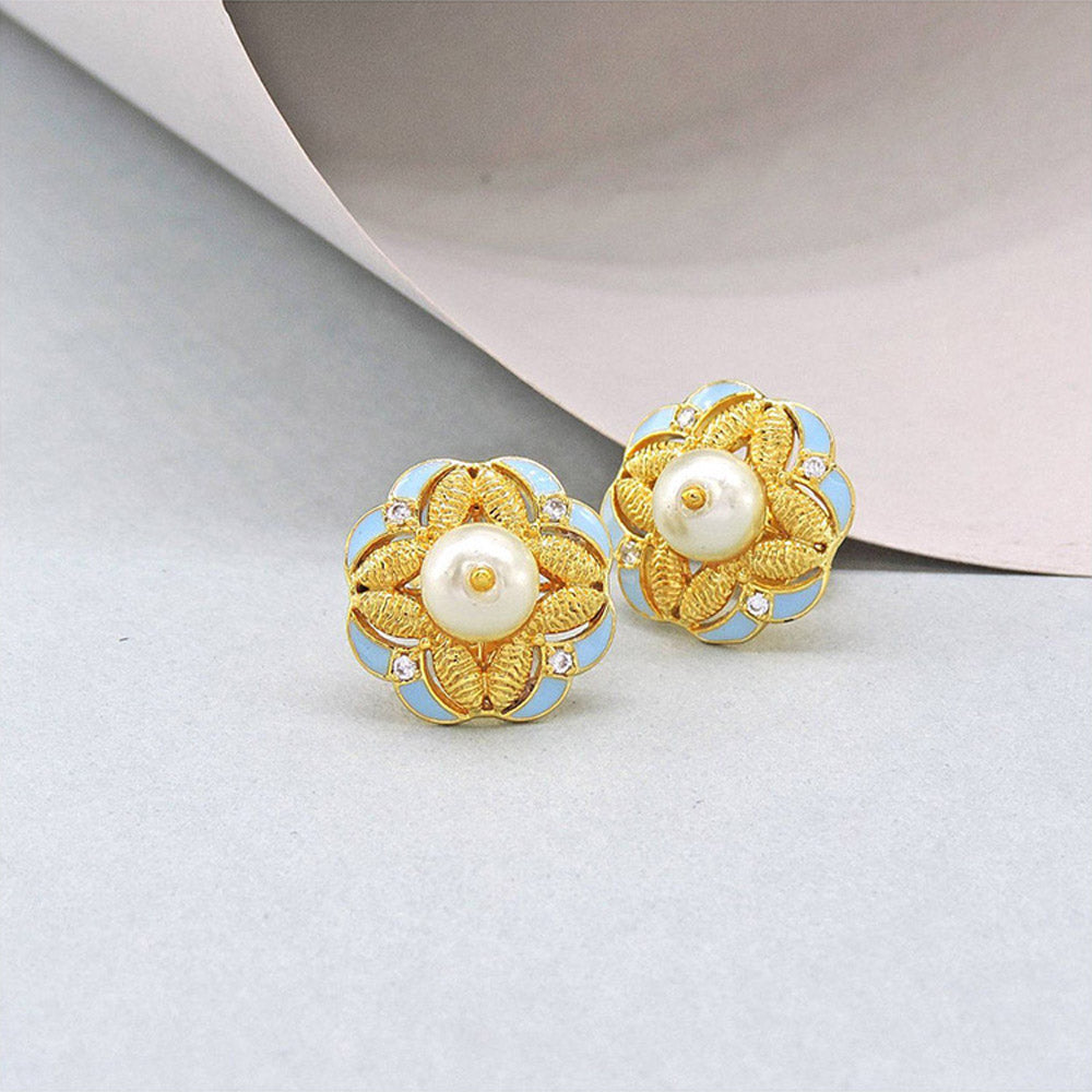 Divino Happy Blue Meenakari Studs