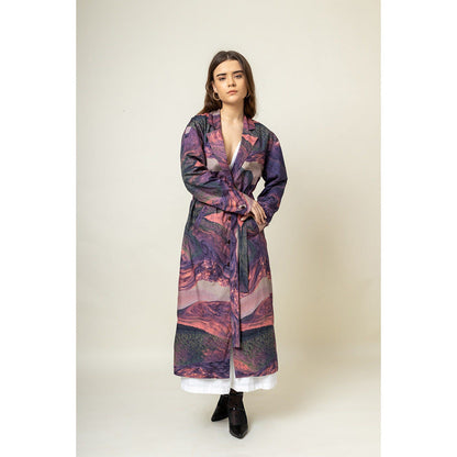 Doodlage Amelia Printed Trench Coat (Set of 2)