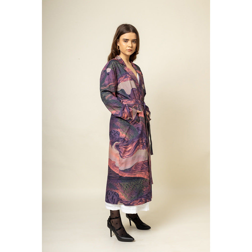 Doodlage Amelia Printed Trench Coat (Set of 2)