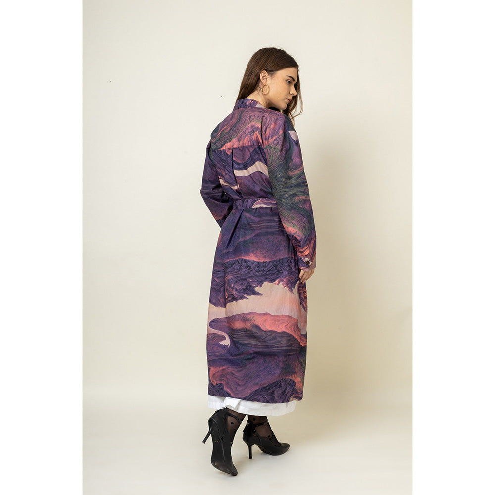 Doodlage Amelia Printed Trench Coat (Set of 2)