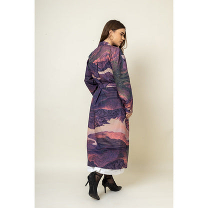 Doodlage Amelia Printed Trench Coat (Set of 2)