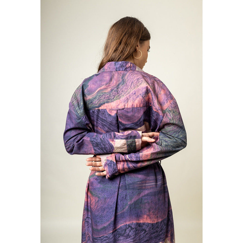 Doodlage Amelia Printed Trench Coat (Set of 2)