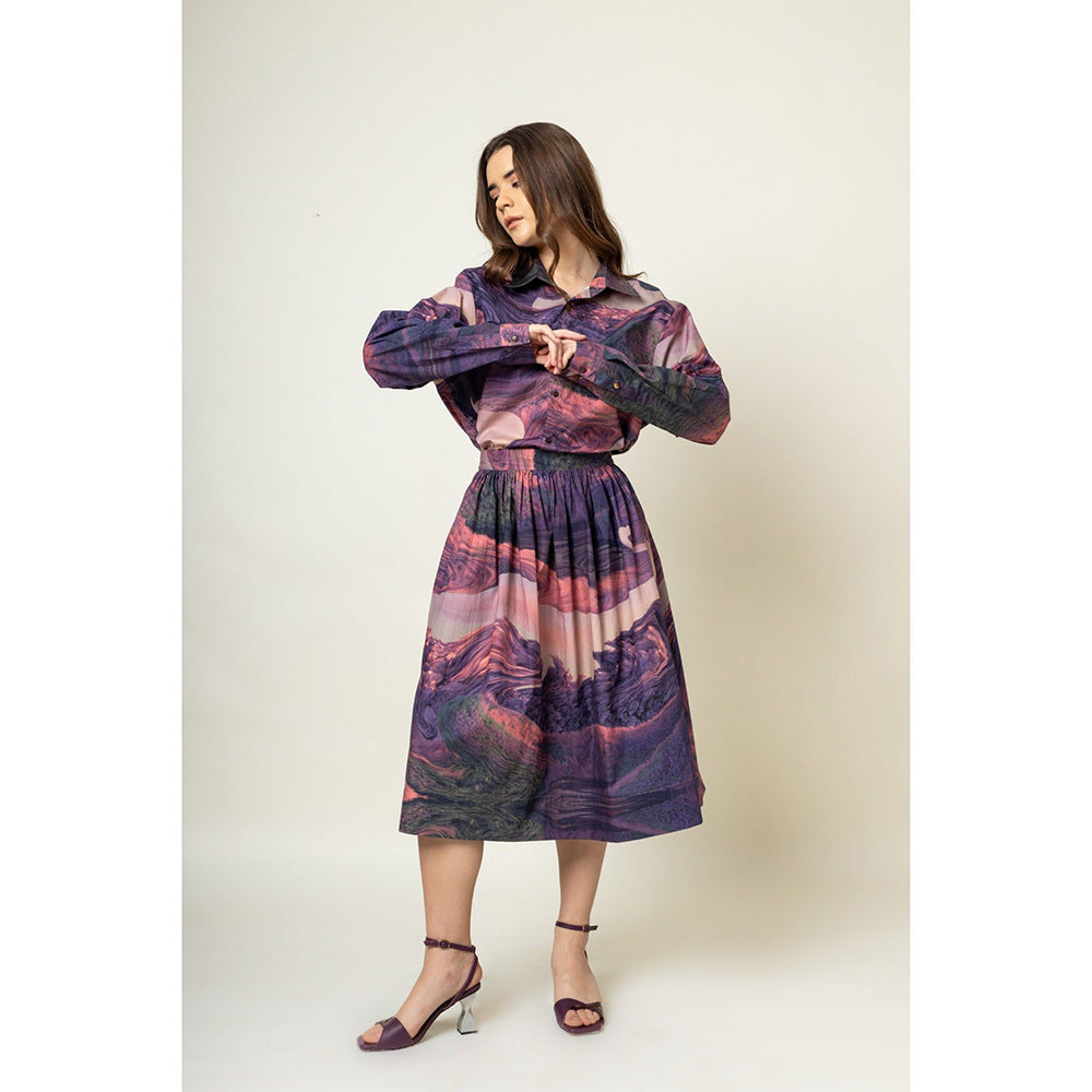 Doodlage Printed Skirt with Shirt (Set of 2)