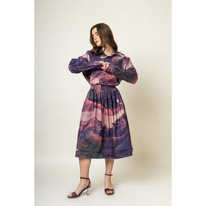 Doodlage Printed Skirt with Shirt (Set of 2)