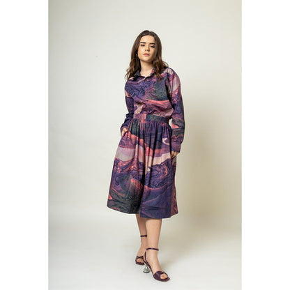 Doodlage Printed Skirt with Shirt (Set of 2)