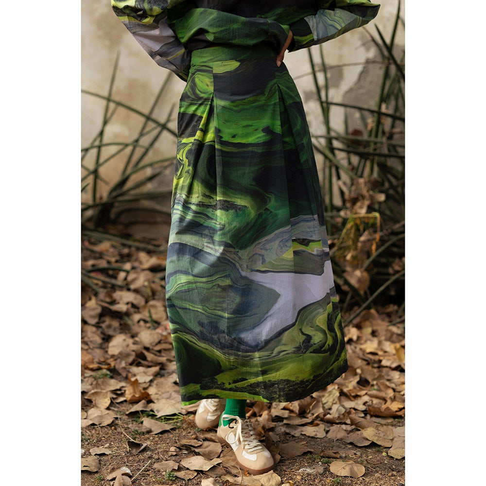 Doodlage Judy Printed Skirt with Shirt (Set of 2)