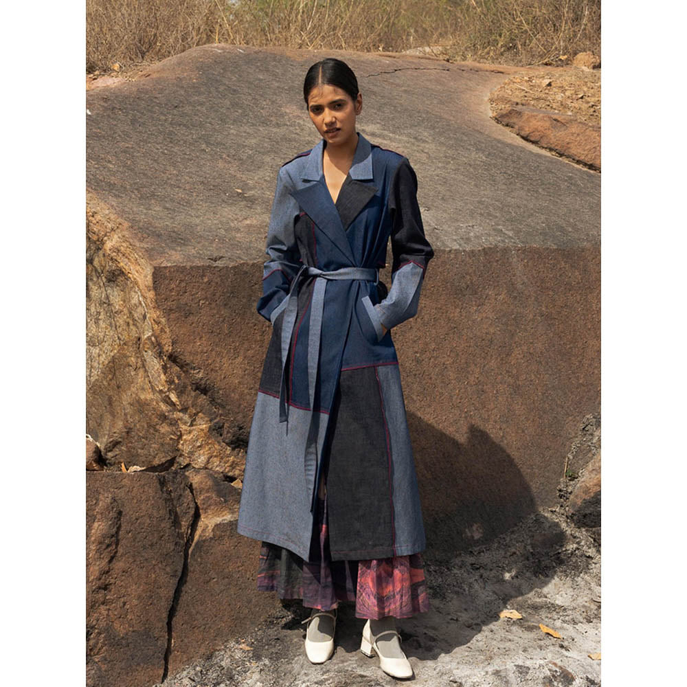 Doodlage Amelia Denim Trench Coat (Set of 2)