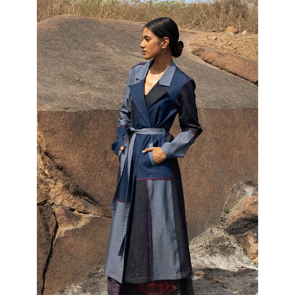 Doodlage Amelia Denim Trench Coat (Set of 2)