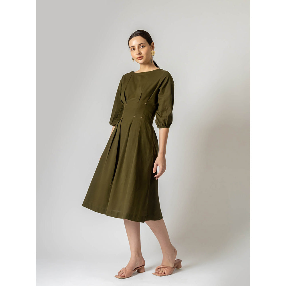 Doodlage Celia Green Midi Dress