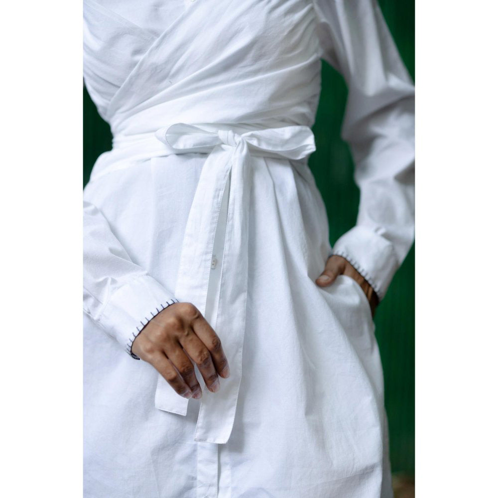 Doodlage White Thea Shirt Dress
