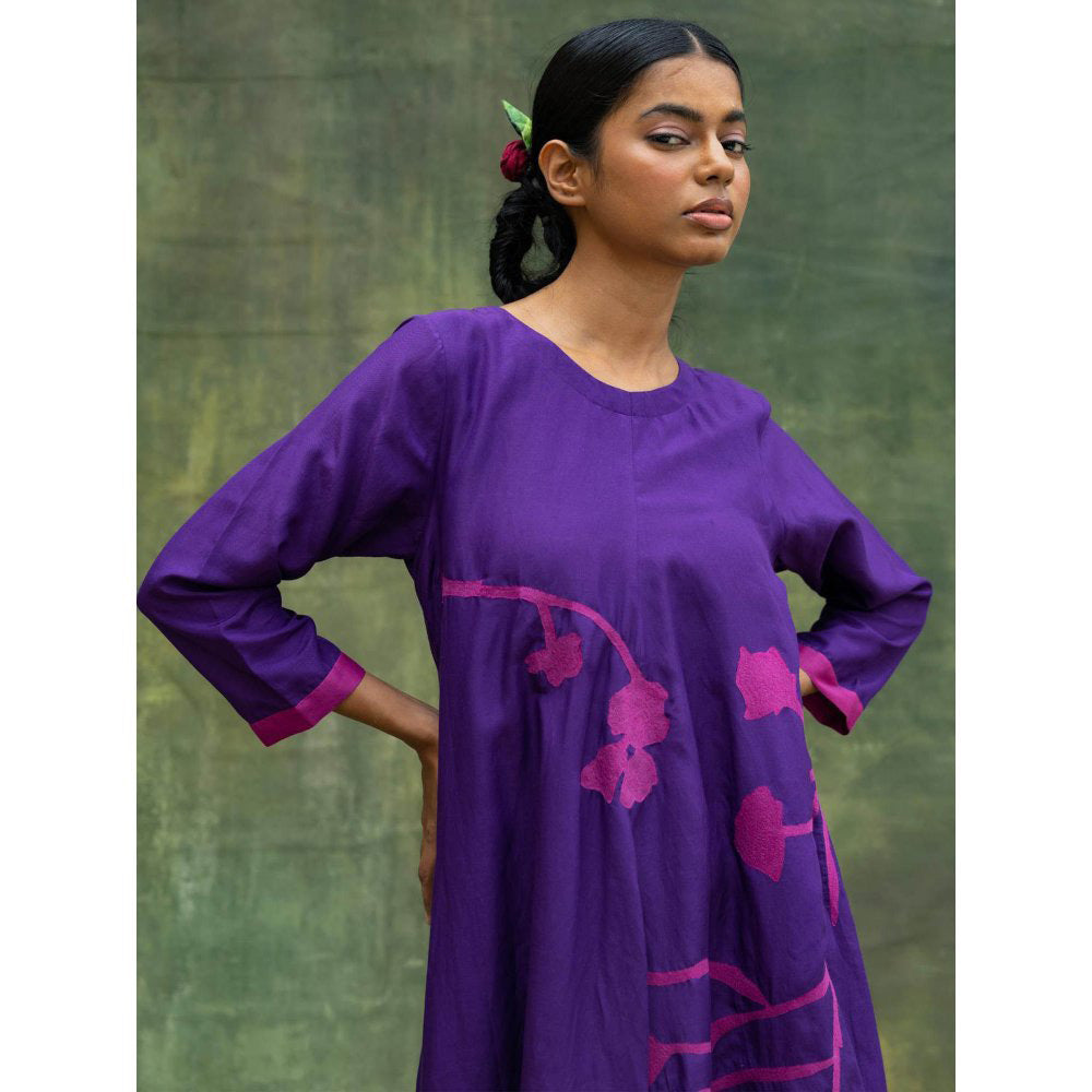 Doodlage Purple Jill Embroidered Dress