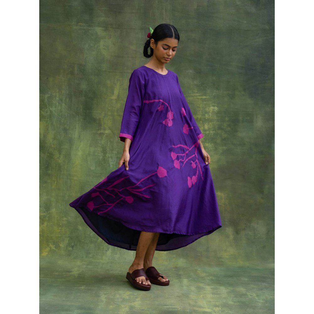 Doodlage Purple Jill Embroidered Dress
