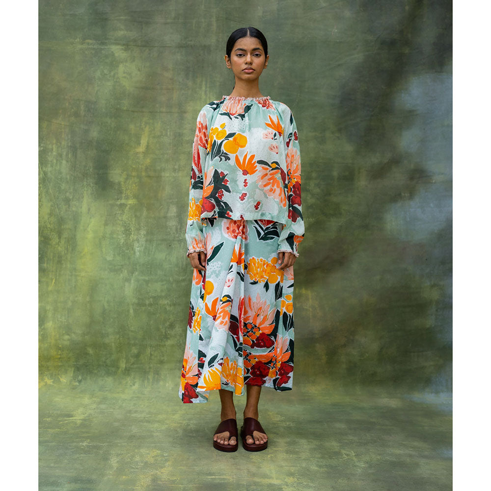 Doodlage Aura Printed Top and Skirt (Set of 2)
