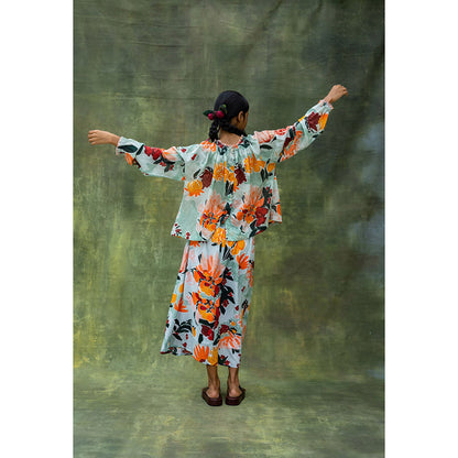 Doodlage Aura Printed Top and Skirt (Set of 2)