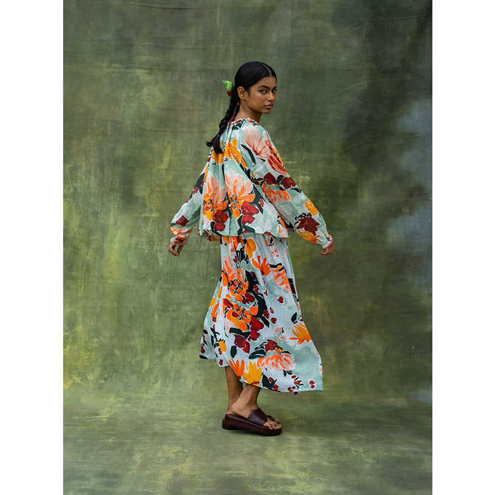 Doodlage Aura Printed Top and Skirt (Set of 2)