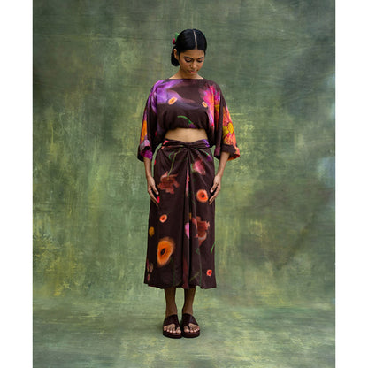 Doodlage Hazel Printed Top and Skirt (Set of 2)