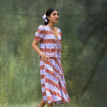 Doodlage Fern Striped Top and Skirt (Set of 2)