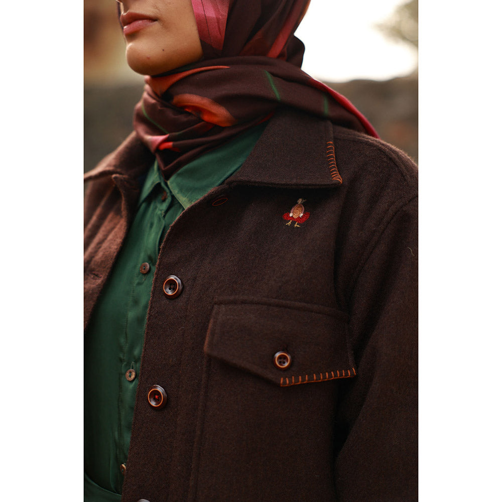 Doodlage Remi Brown Bomber Jacket