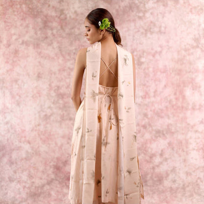 Doodlage Nina Floral Printed Top with Palazzo and Dupatta