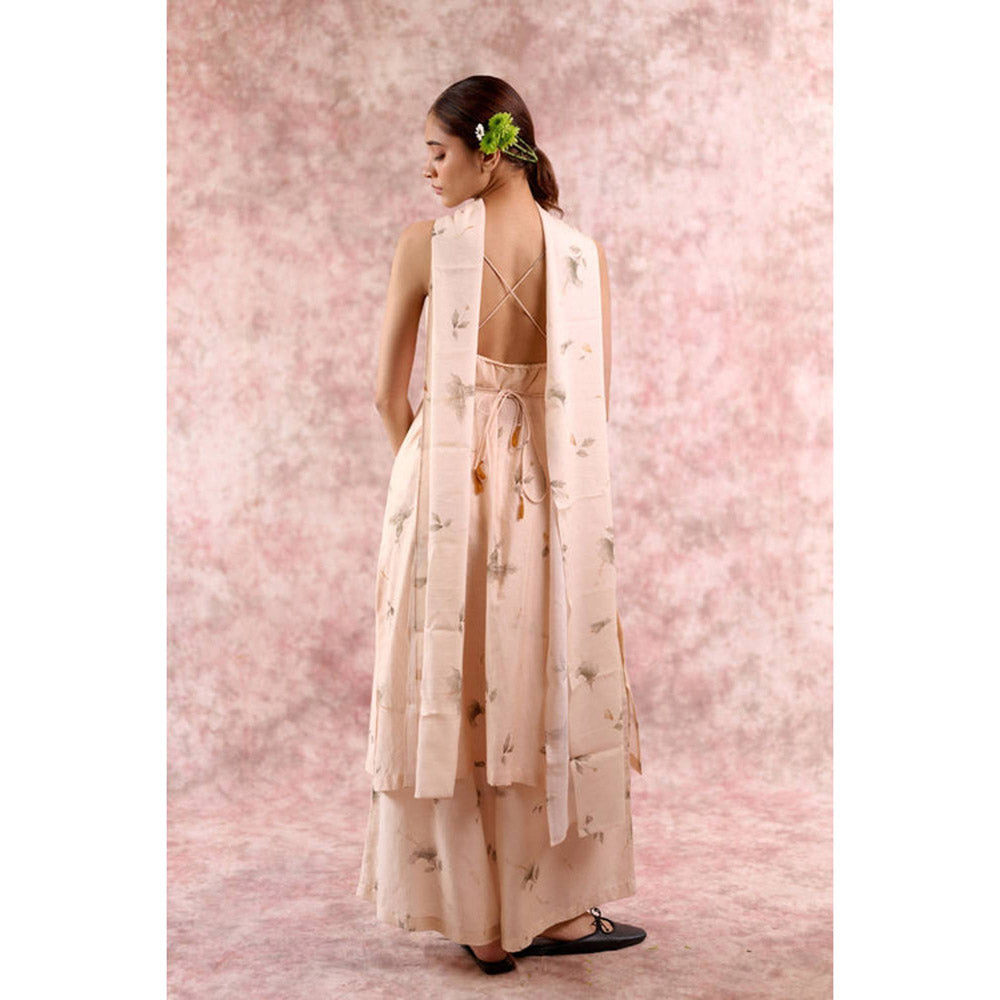 Doodlage Nina Floral Printed Top with Palazzo and Dupatta