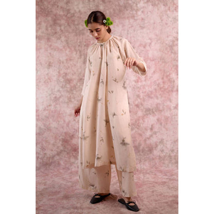 Doodlage Hayde Beige Kurta with Palazzo