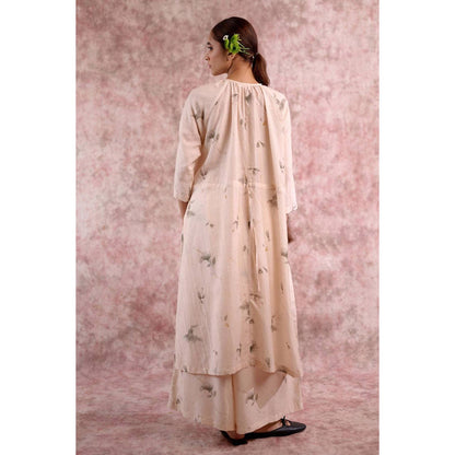 Doodlage Hayde Beige Kurta with Palazzo