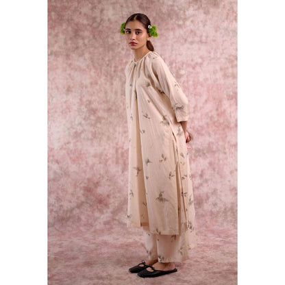 Doodlage Hayde Beige Kurta with Palazzo