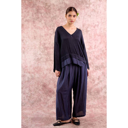Doodlage Savanna Navy Blue Tunic with Pant