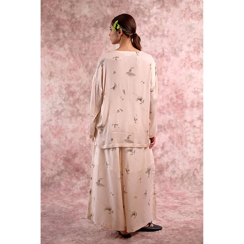 Doodlage Doodle Beige Savanna Printed Top