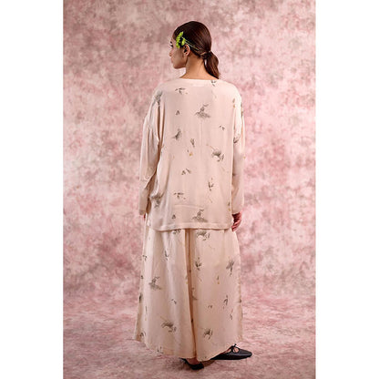 Doodlage Doodle Beige Savanna Printed Top