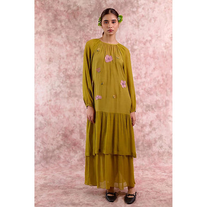 Doodlage Twig Embroidered Dress