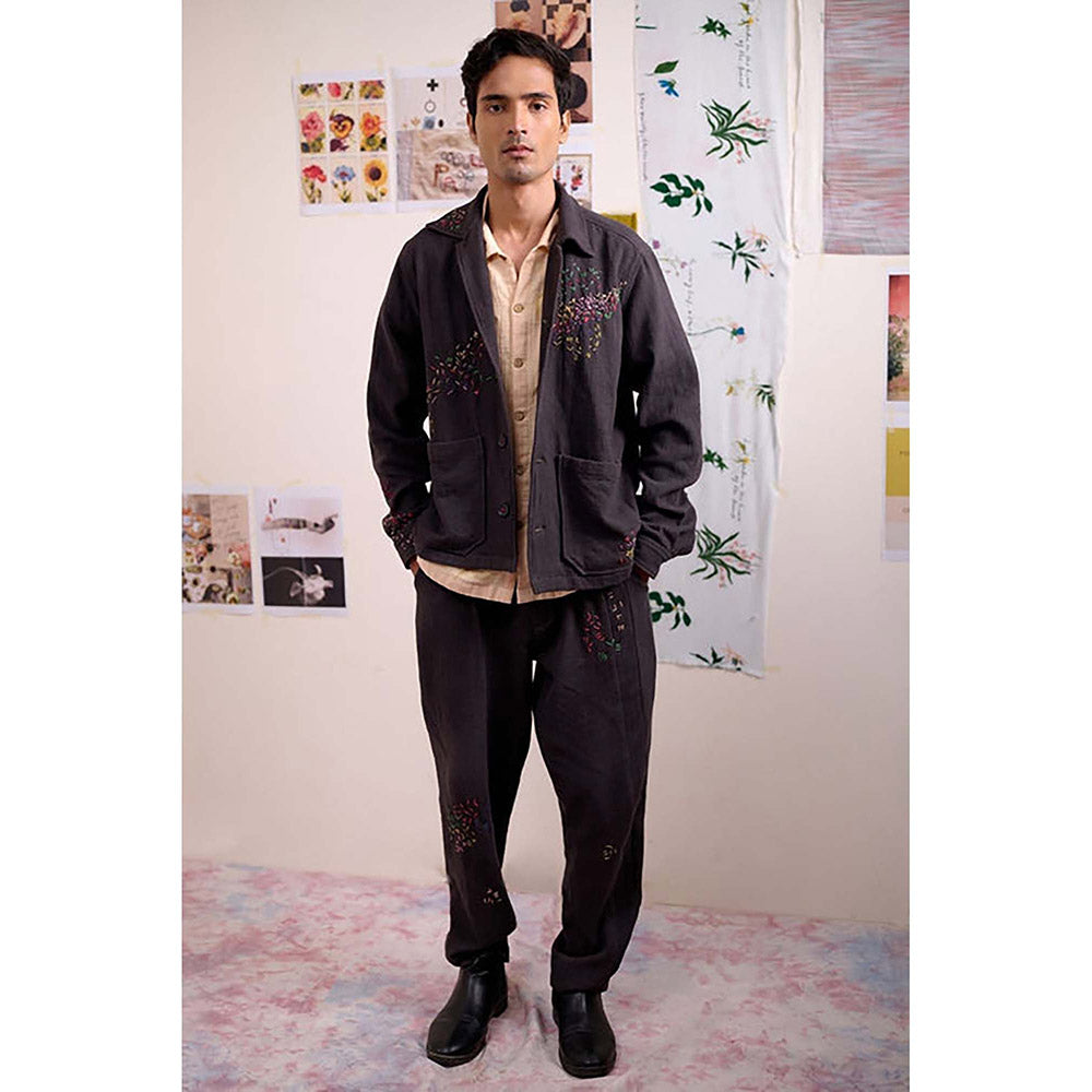 Doodlage Unisex Grey Cotton Jacket