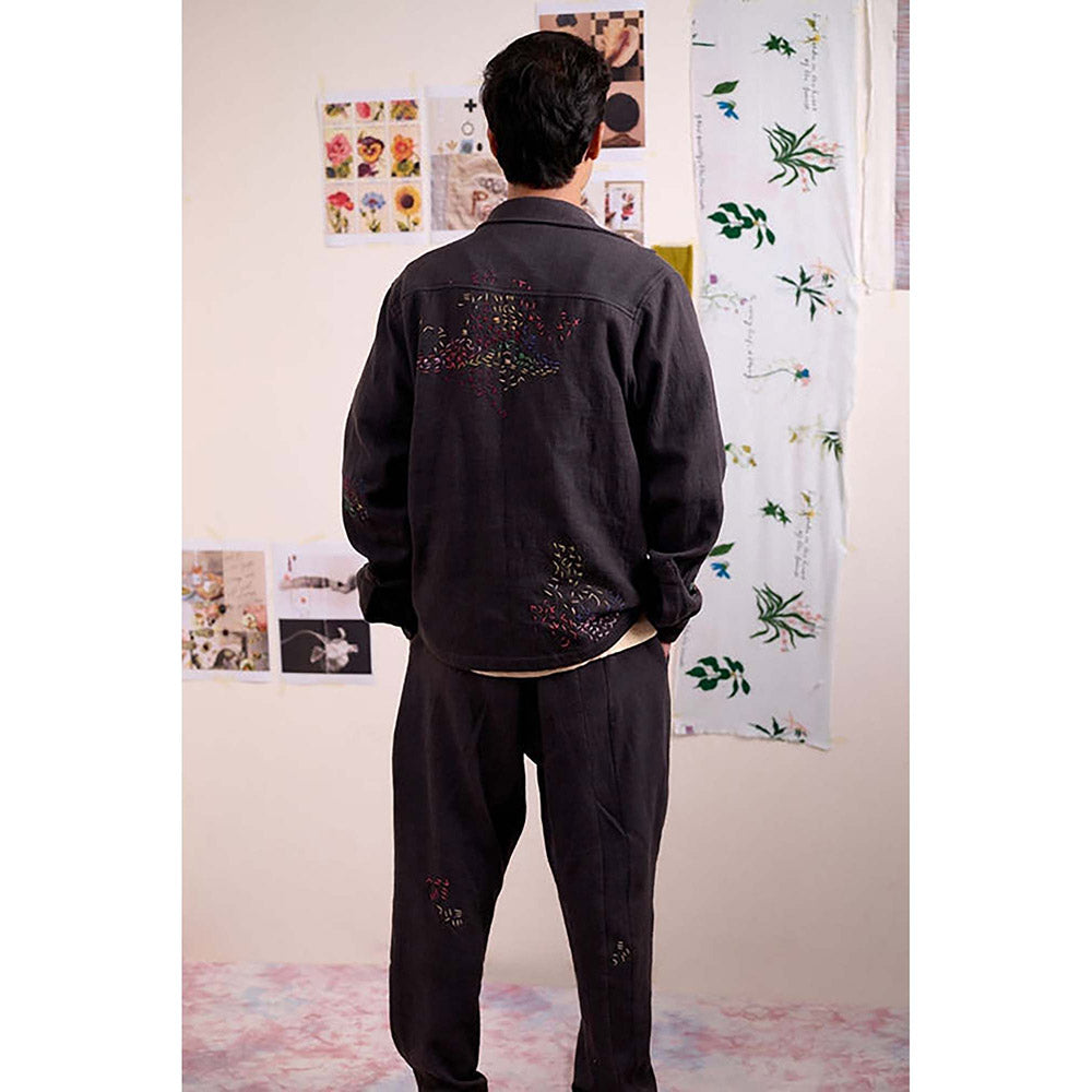 Doodlage Unisex Grey Cotton Jacket