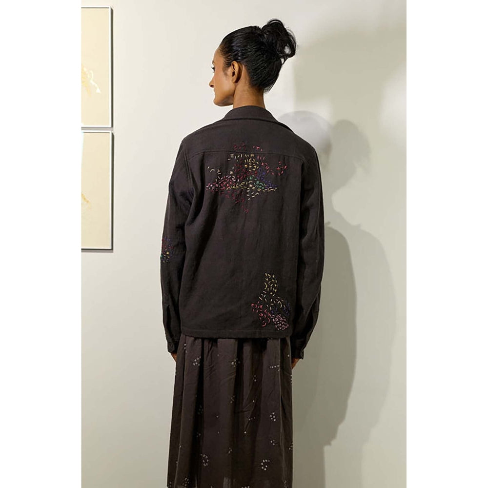 Doodlage Unisex Grey Cotton Jacket