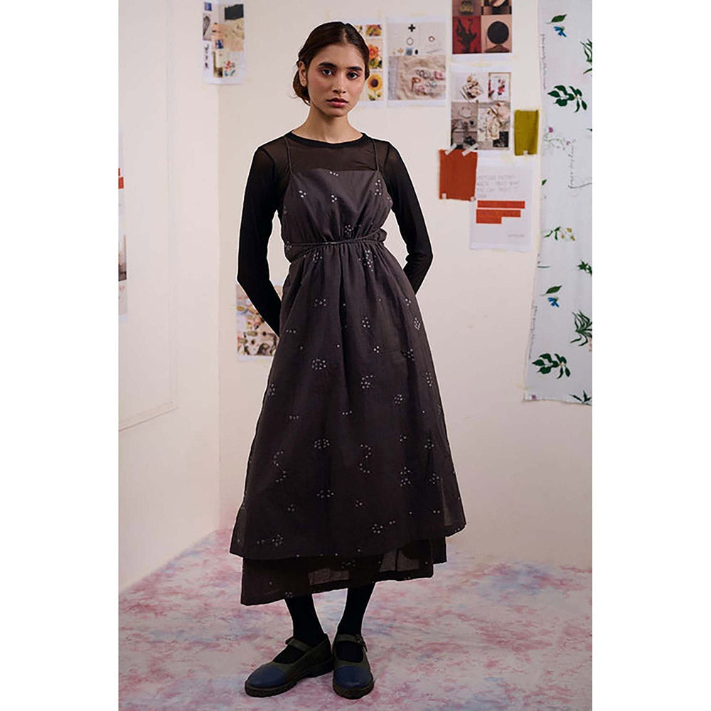 Doodlage Women Grey Organic Cotton Tunic with Skirt