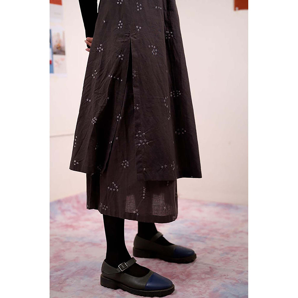 Doodlage Women Grey Organic Cotton Tunic with Skirt