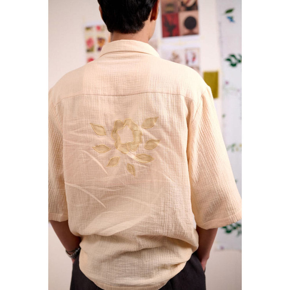 Doodlage Men Beige Florique Shirt