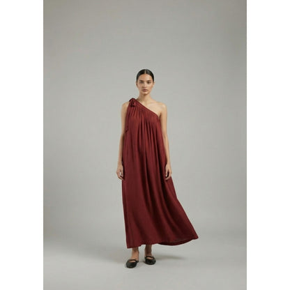 Doodlage Womens Maroon Daryl Dress