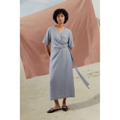 Doodlage Eden Blue Midi Dress