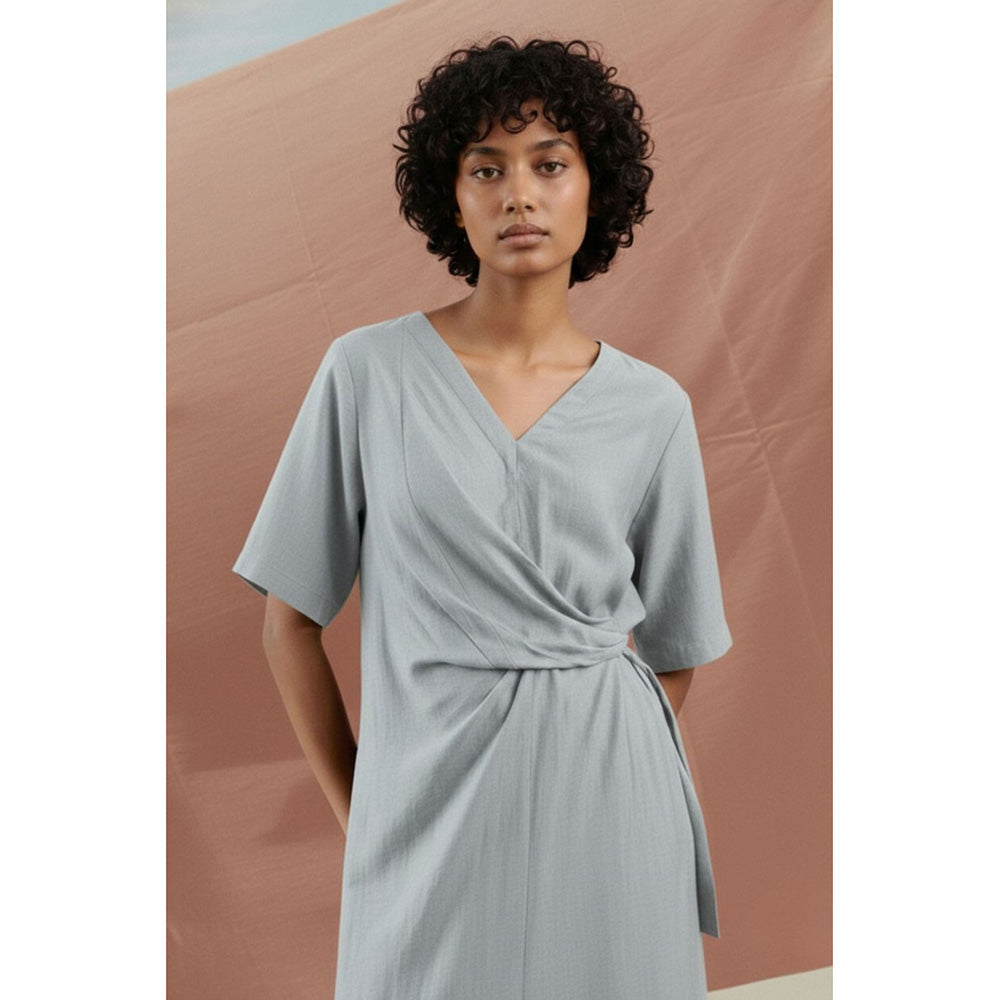 Doodlage Eden Blue Midi Dress