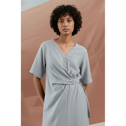 Doodlage Eden Blue Midi Dress