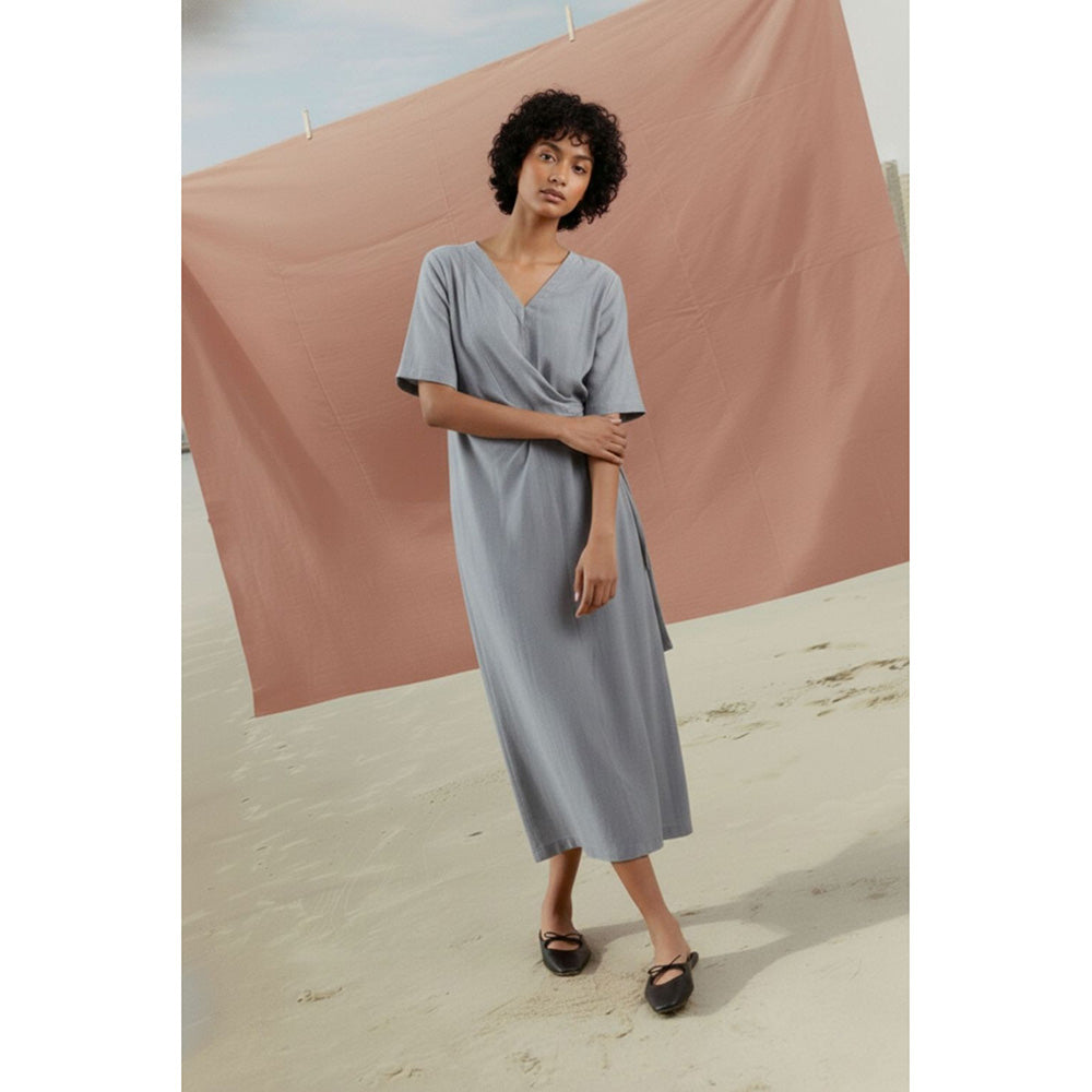 Doodlage Eden Blue Midi Dress