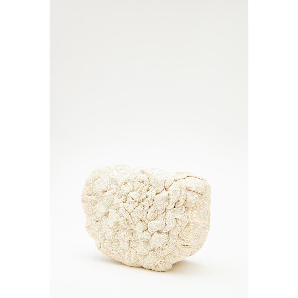 DOUX AMOUR Coco Ivory Embellished Clutch