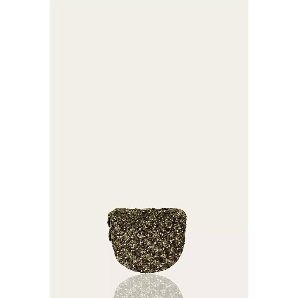 DOUX AMOUR Coco Vintage Gold Embellished Clutch